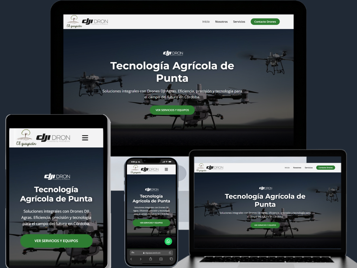 Rediseño web corporativo para empresa agroindustrial El Guayacán — Dominio Sur
